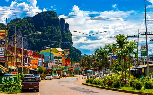 Krabi Thailand Krabi Thaiand scenery with taxi
